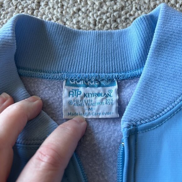 VTG 80s Adidas ATP Keyrolan Tracksuit Jacket Blue 3 Stripe Size M – Made in USA - Picture 3 of 9
